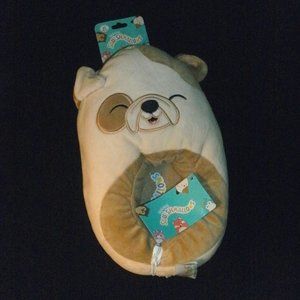 NWT Squishmallows Brock the Bulldog Puppy Dog Plush Soft Slippers women 7.5/9.5